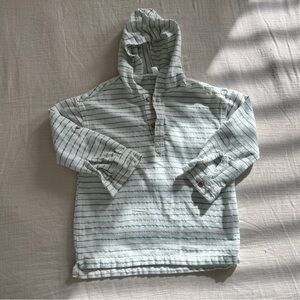 Zara Kids Mint Striped Hooded Shirt